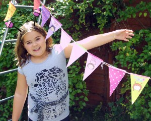 Maz with her bunting
