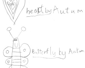 Autum's Heart and Butterfly